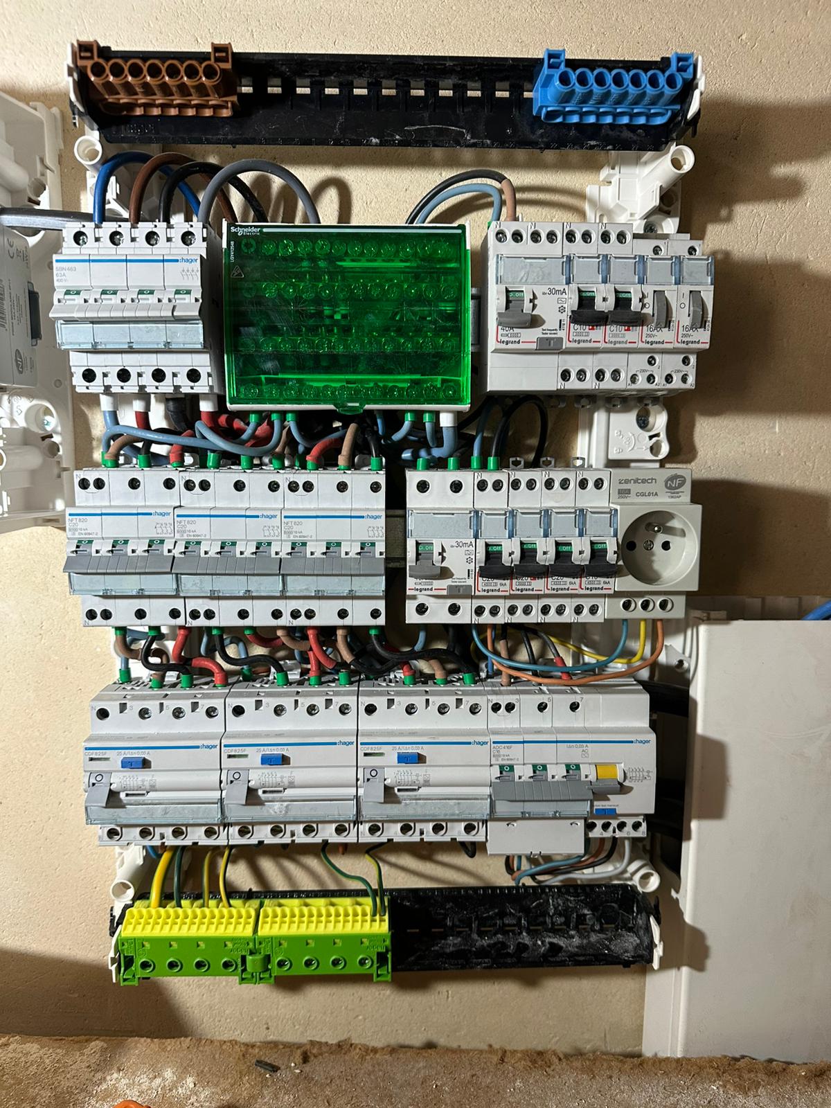 Tableau électrique avec disjoncteurs